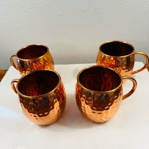 W&E Moscow Mule Set of 4 Hammered Mugs